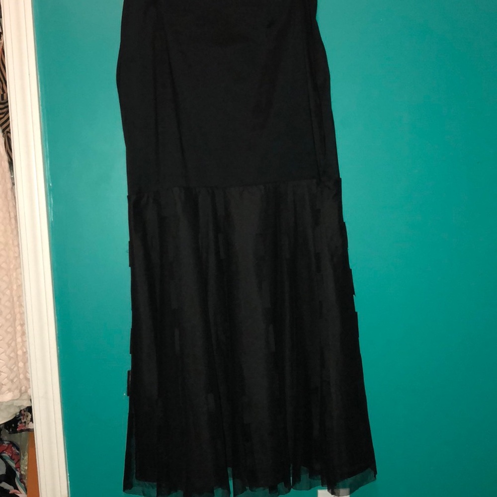NWOT Black silk, tulle and lace skirt!🖤